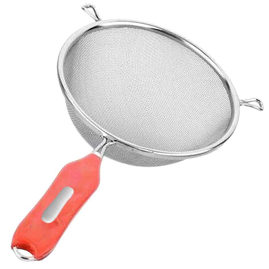Kuber Industries Stainless Steel 12.5 cm Soup & Juice Strainer | 28x12x5 CM | Silver