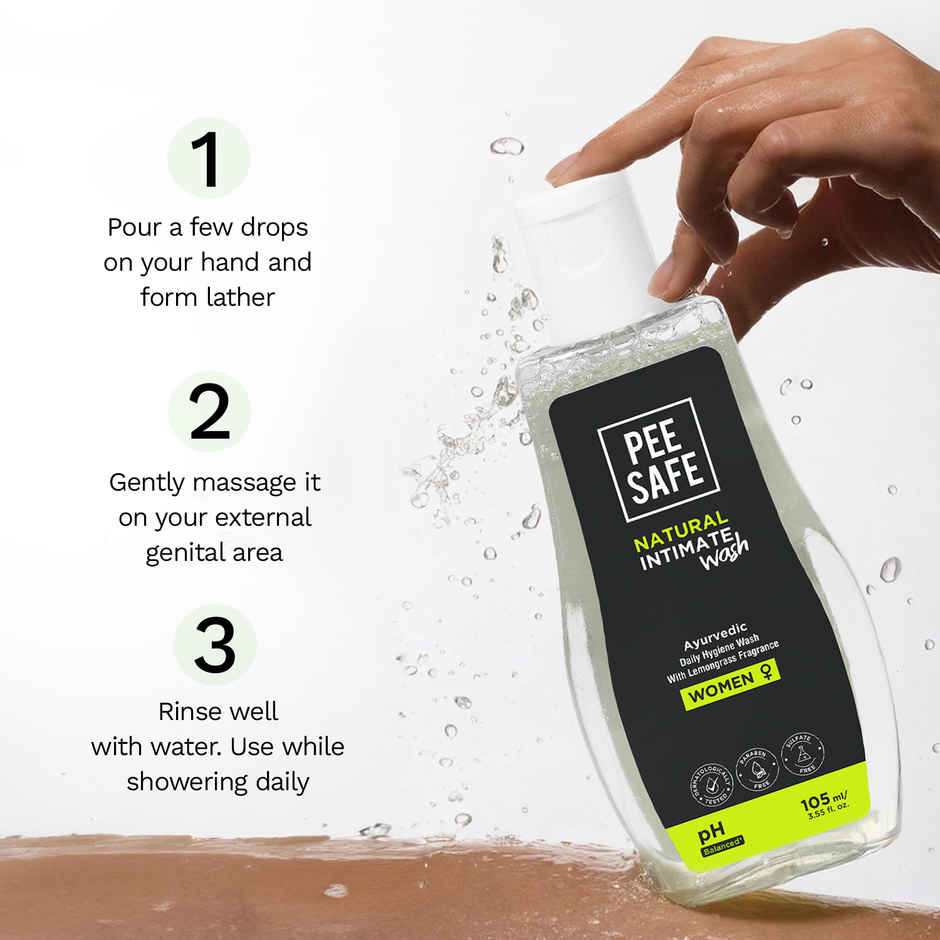 Pee Safe Natural Intimate Wash for Women | Dermatologically Tested