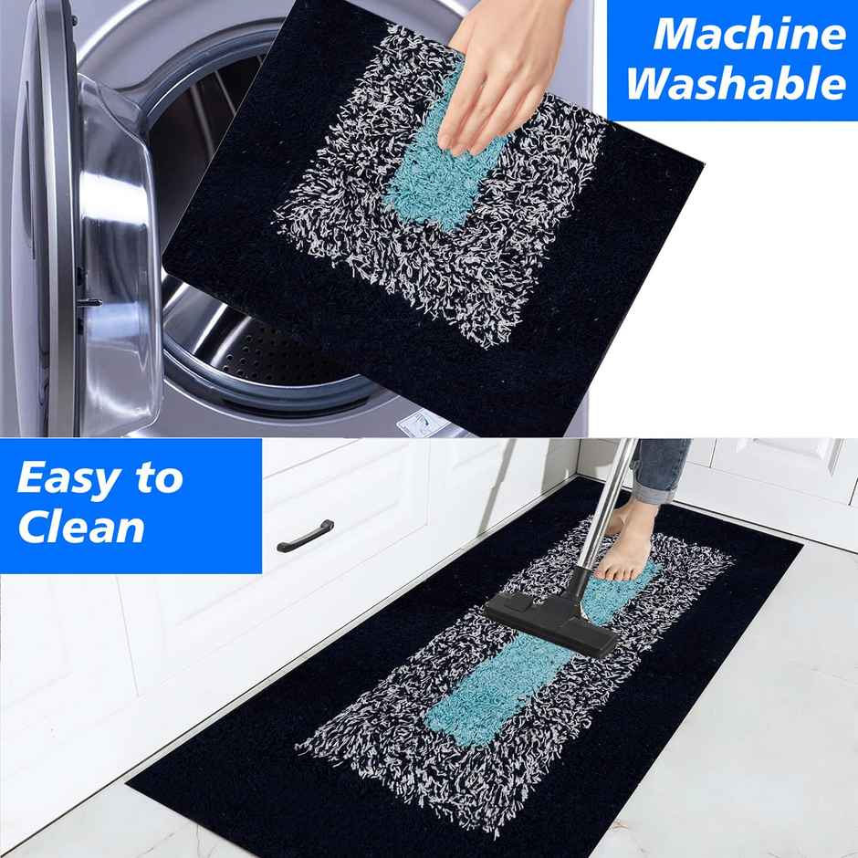 Kuber Industries Kitchen Floor Runners | 2 Pcs Set | Blue