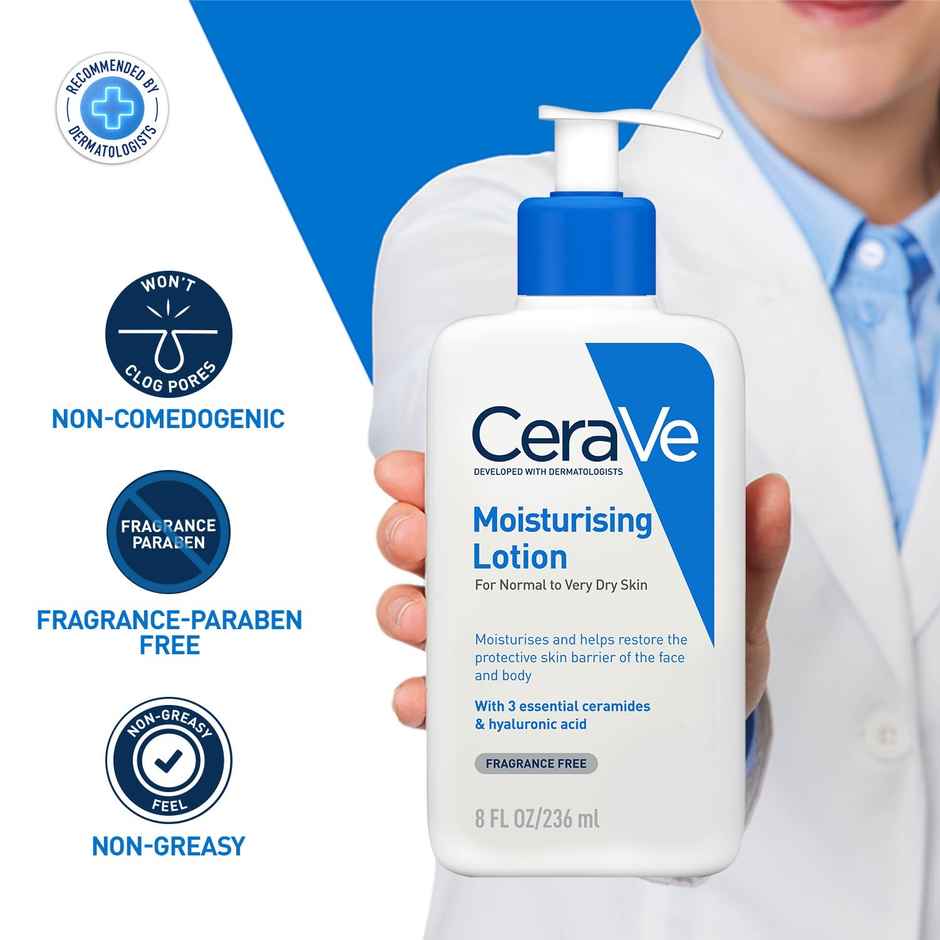 CeraVe Moisturizing Lotion for Normal to Dry Skin with Ceramides & Hyaluronic Acid