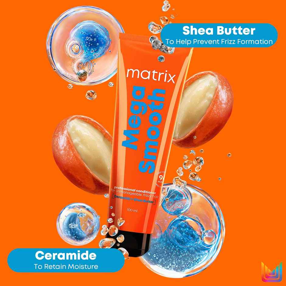 Matrix Mega Smooth Anti-Frizz Conditioner with Shea Butter | 4-Days Frizz Control