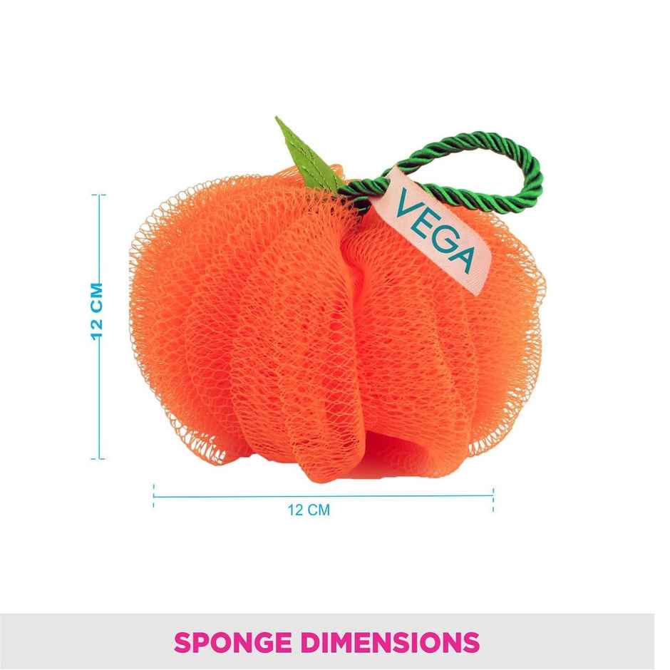 VEGA Orange Sponge, Bath Shower Loofah for Women and Men, (BA-3/10)