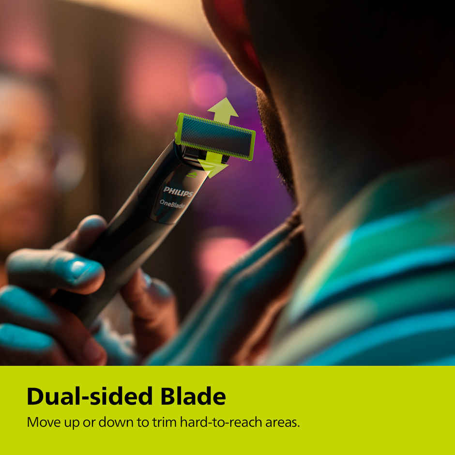 Philips OneBlade Hybrid Trimmer Edge Shave|Patented Blade|Designed for Skin Comfort|QP1424/10