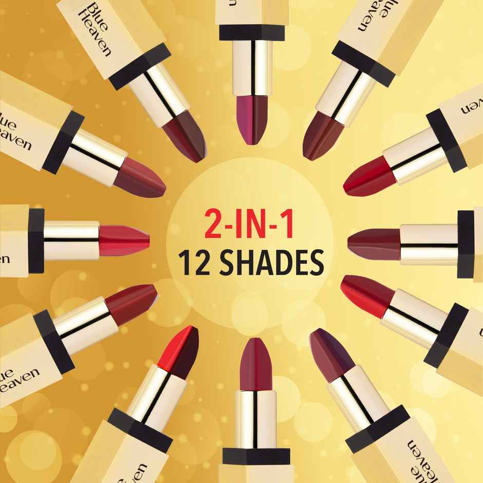 Blue Heaven 2 In 1 Festive Lipstick Dual Shade Ultra Lightweight Soft Matte Finish - C1