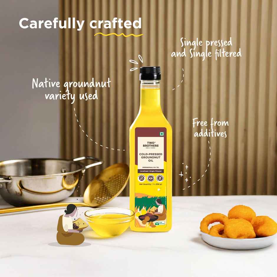 Two Brothers Groundnut Oil Cold-Pressed Single-Filtered
