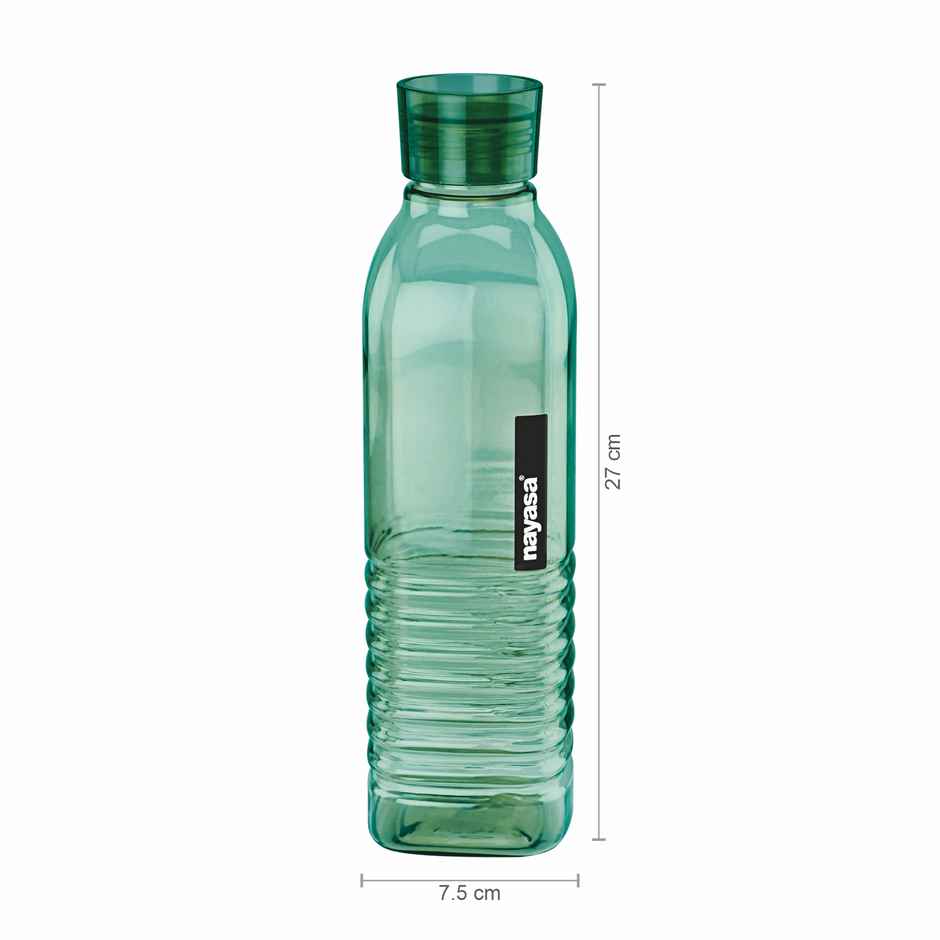 Nayasa Dorino Plastic Bottle | BPA-Free | Perfect for Home and Kitchen Use | Green - 1000 ml