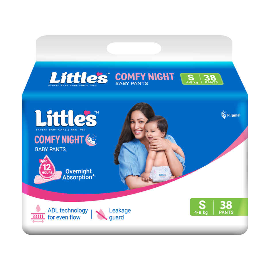 Littles Baby Diapers Pants | Comfy Nights | 4-8 kg | S