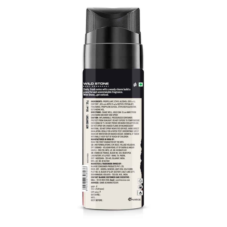 Wild Stone Men's Ultra Sensual Long Lasting Body Deodorant