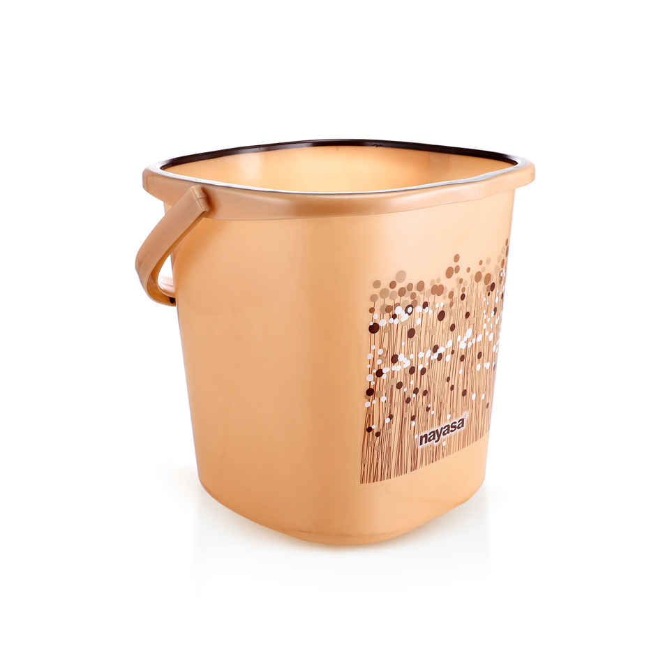 Nayasa Funk Plastic Bathroom Bucket Strong and Durable Water Storage Bucket | 18 L | Brown