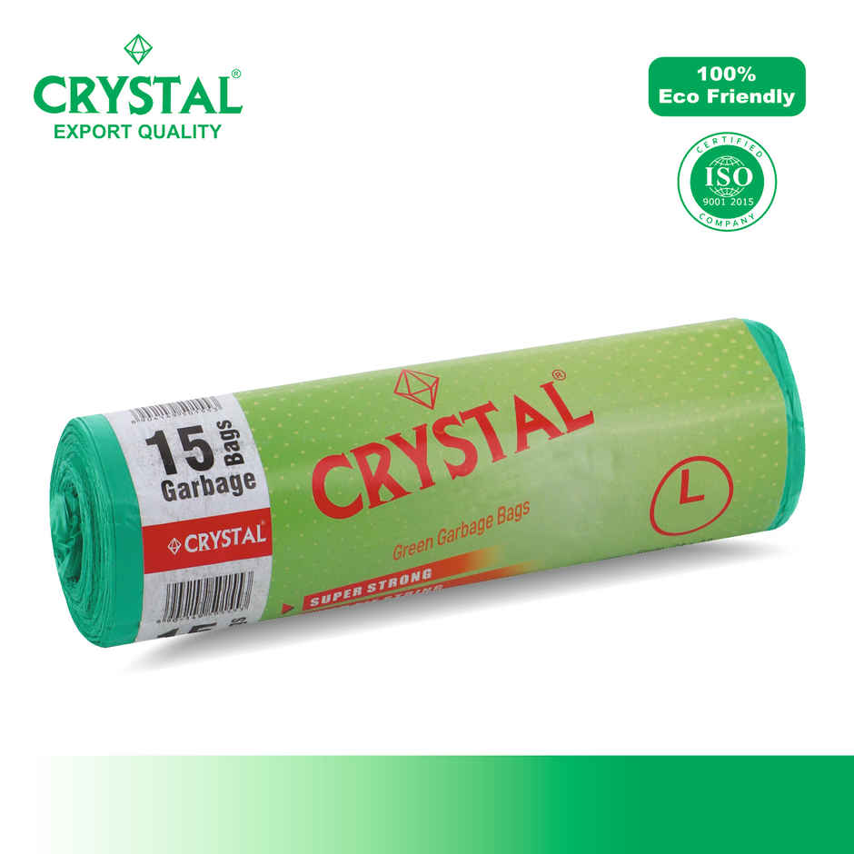 Crystal Large Green Garbage Bag Roll 24X32
