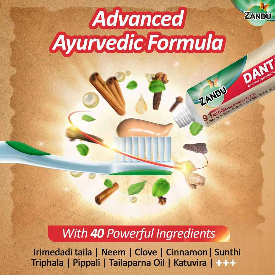 Zandu Dantveer Advanced Ayurvedic Toothpaste