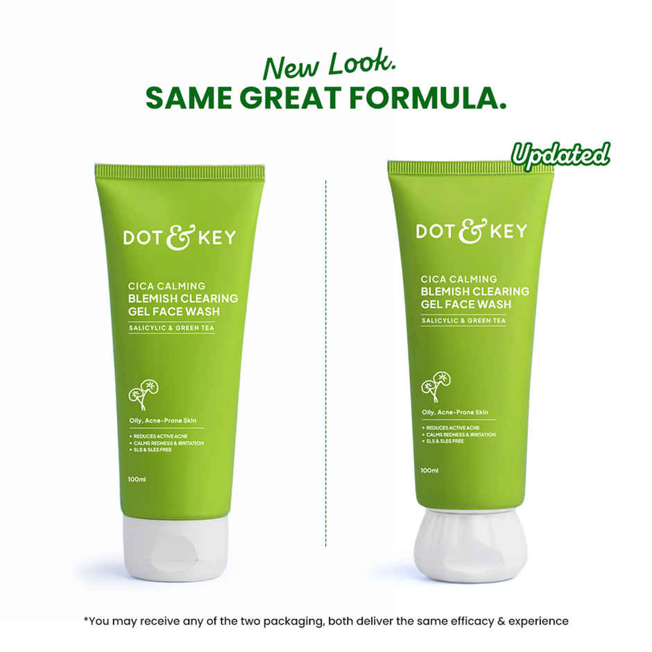 Dot & Key Cica Salicylic Face Wash With Tea Tree Oil For Oily Acne Prone Skin