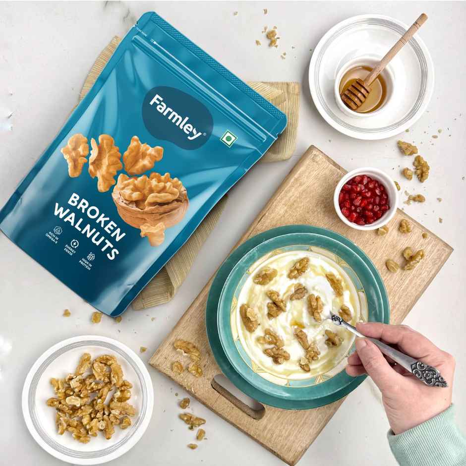 Farmley Premium Broken Chile Walnut Kernels (Akhrot)