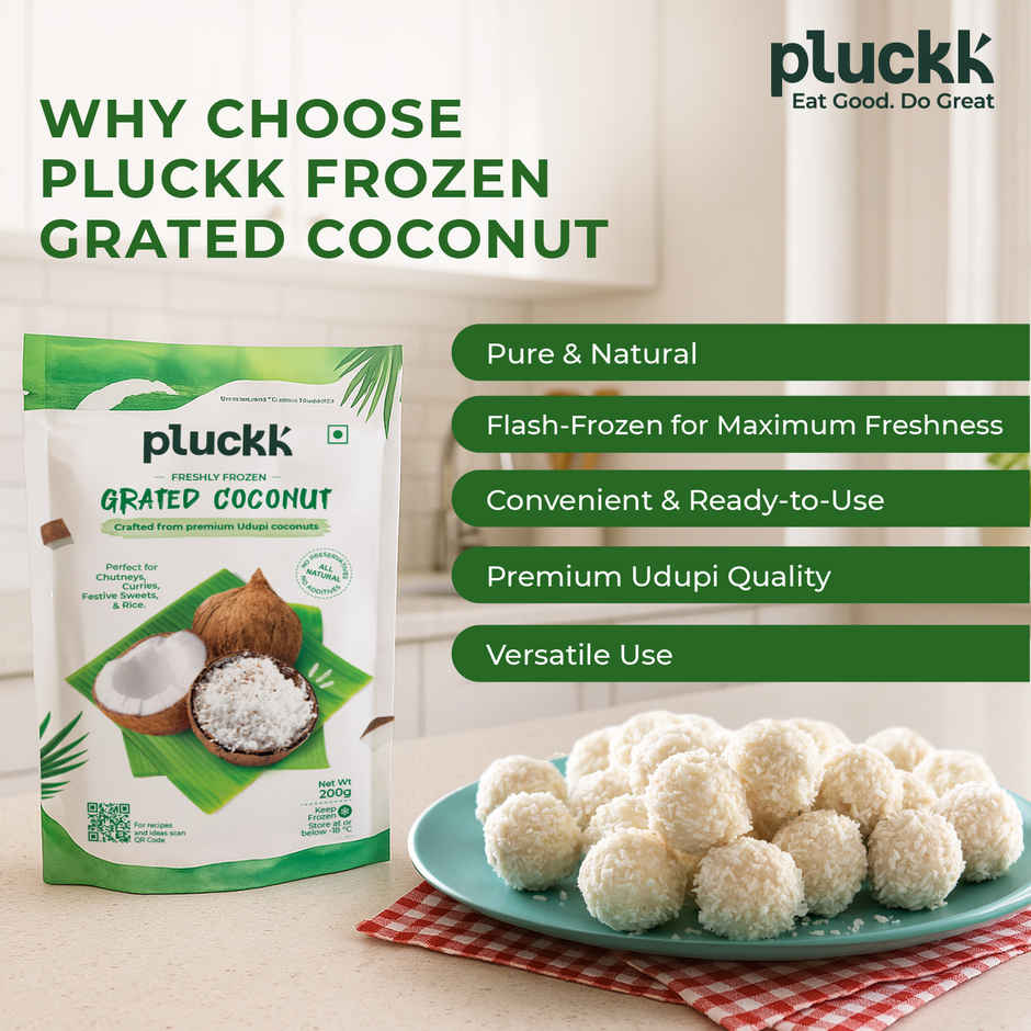Pluckk Freshly Frozen Grated Coconut