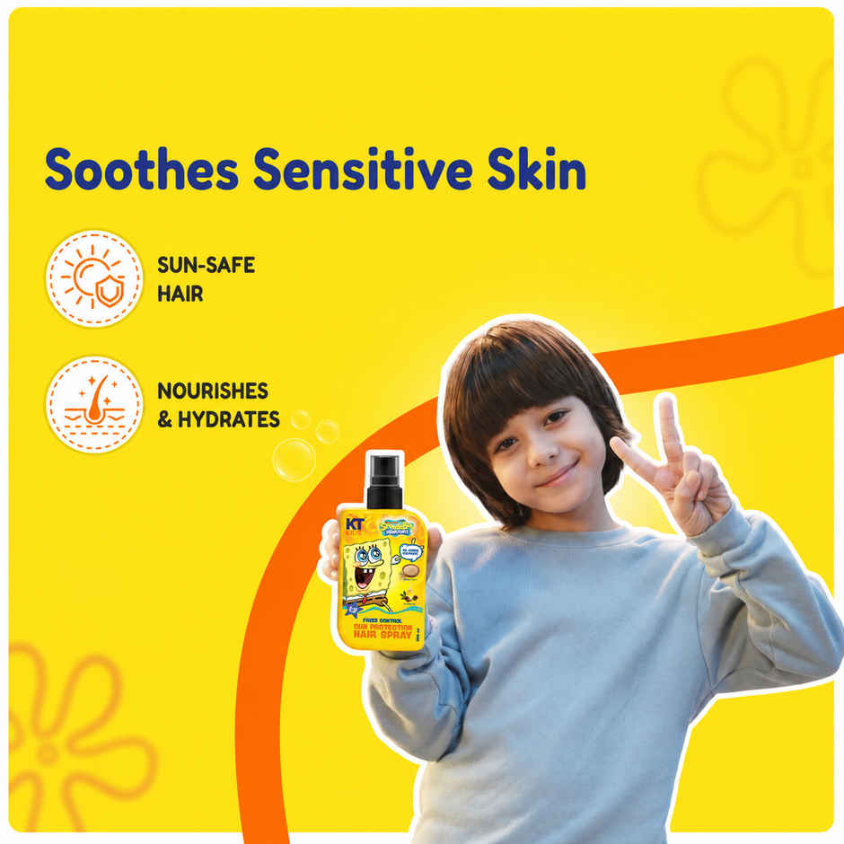 KT Kids Moisturizing Sun Protection Hair Spray with Oat Extract & Almond Oil 1 Pack