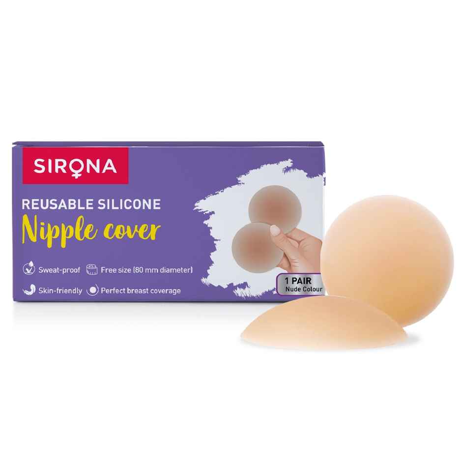 Sirona Reusable and Invisible Silicon Nipple Covers for Women | Adhesive Silicone Breast Pads