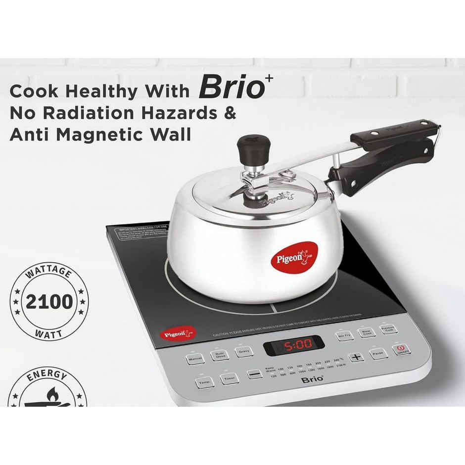Pigeon Brio Plus 2100 W Induction Cooktop - Anti Skid Feet