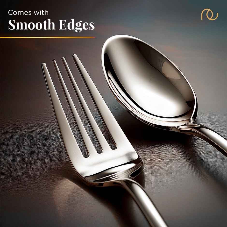 Frenchware Stainless Steel Cutlery Set of 12 - 6 Spoons, 6 Forks, Rust-free, Perfect for Gifting