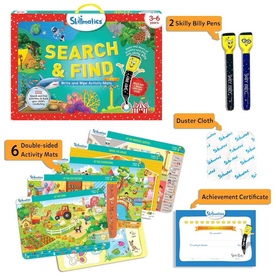 Skillmatics Search & Find Reusable Activity Mats Learning Game (3 - 6 Years)