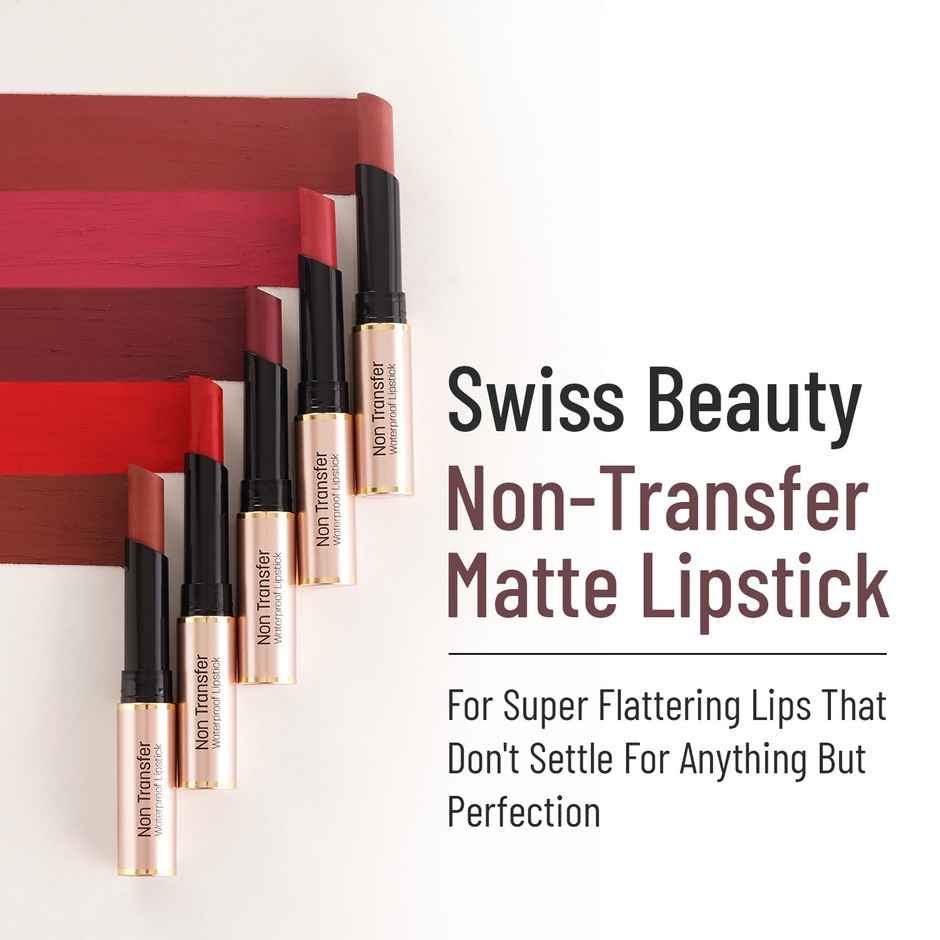 Swiss Beauty Non Transfer Waterproof Lipstick | 415 Bare
