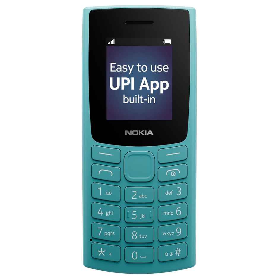 Nokia 105 Classic Single Sim Keypad Mobile | 1.7" Display | 800 mAh Battery | Built in UPI | Cyan