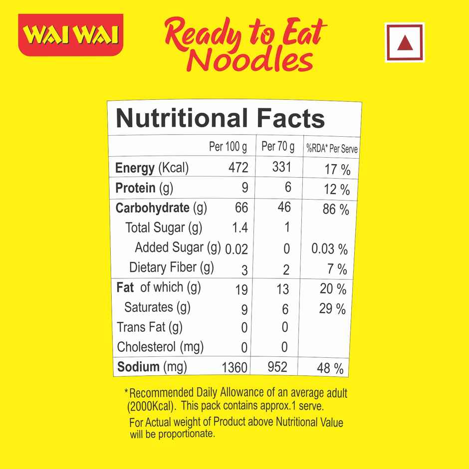 Wai Wai Xpress Ready To Eat Cup Noodles Chicken