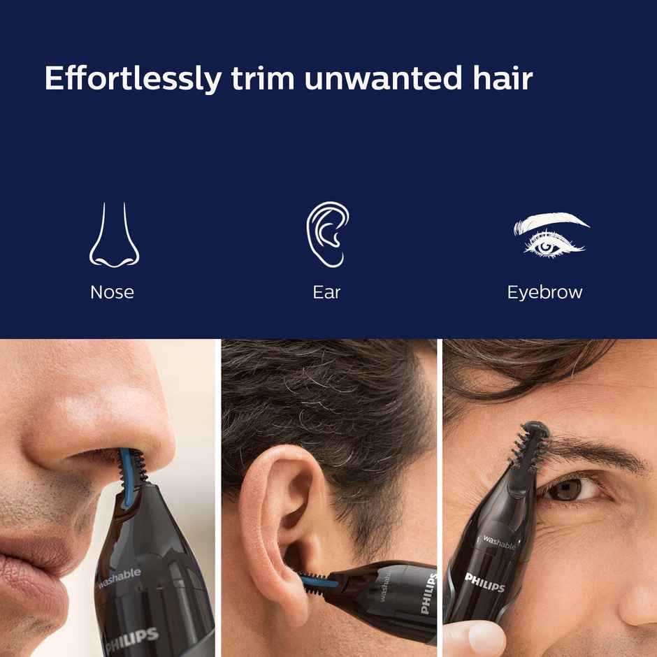 Philips Cordless Nose, Ear & Eyebrow Trimmer with Protect Guard System | NT3650/16