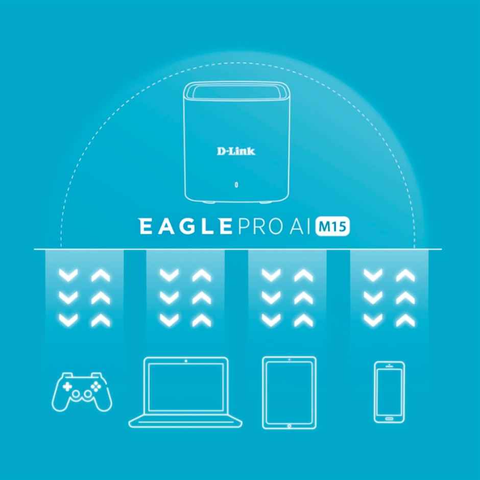 D-Link M15 |AX1500 Eagle Pro 1500 Mbps Dual Band AI Powered Mesh Wi-Fi 6 Speed