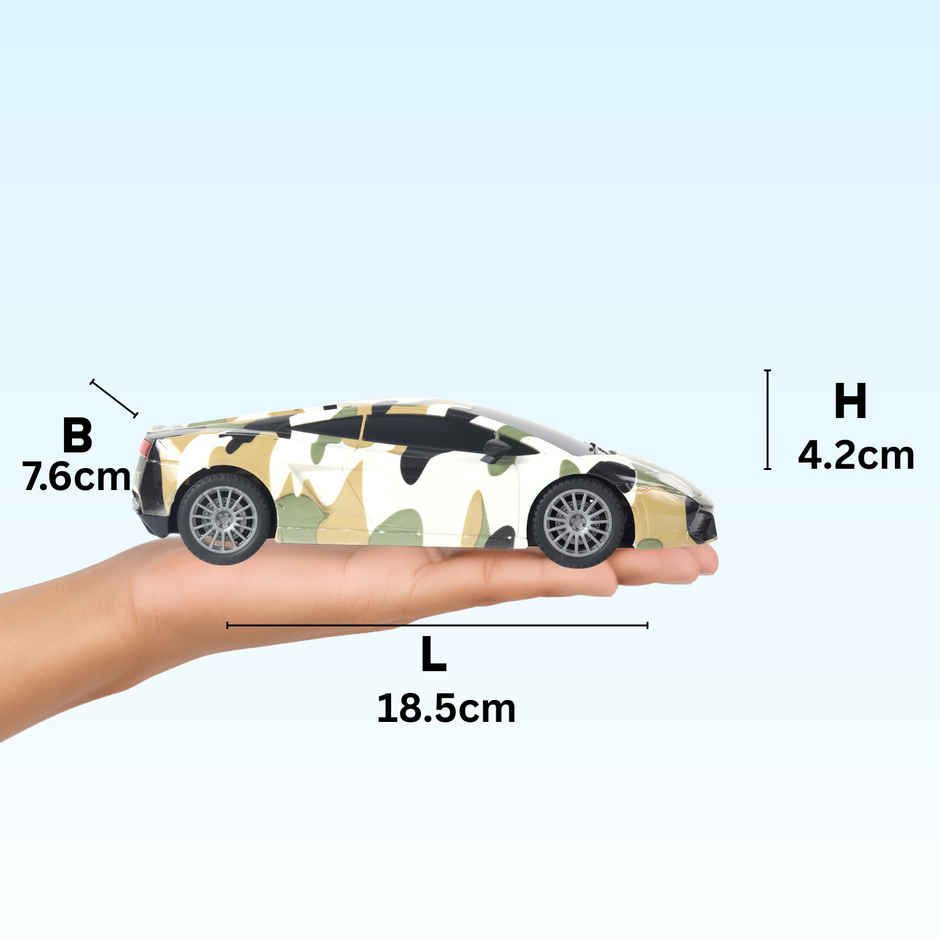 Race N Roll 1:24 Rechargeable Hi Speed Mini Remote Control Car - Lam Military