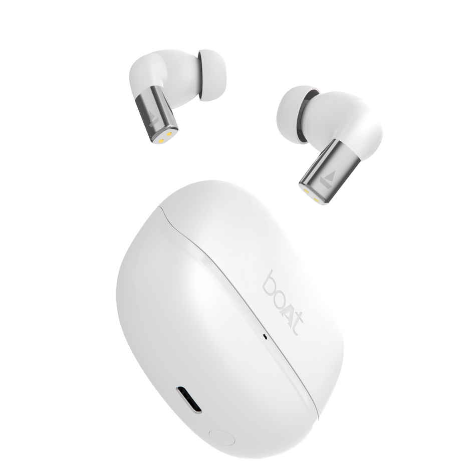 boAt Airdopes Ultra Pro TWS Earbuds | 100 Hr Playtime, Spatial Sound - 24-Bit Audio,Zinc White