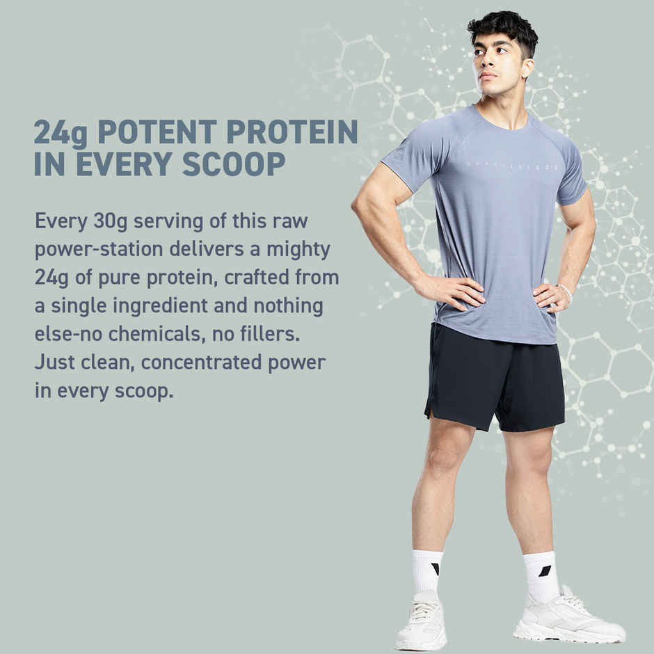 MuscleBlaze Raw Whey Protein Powder Concentrate 80% (Unflavoured)