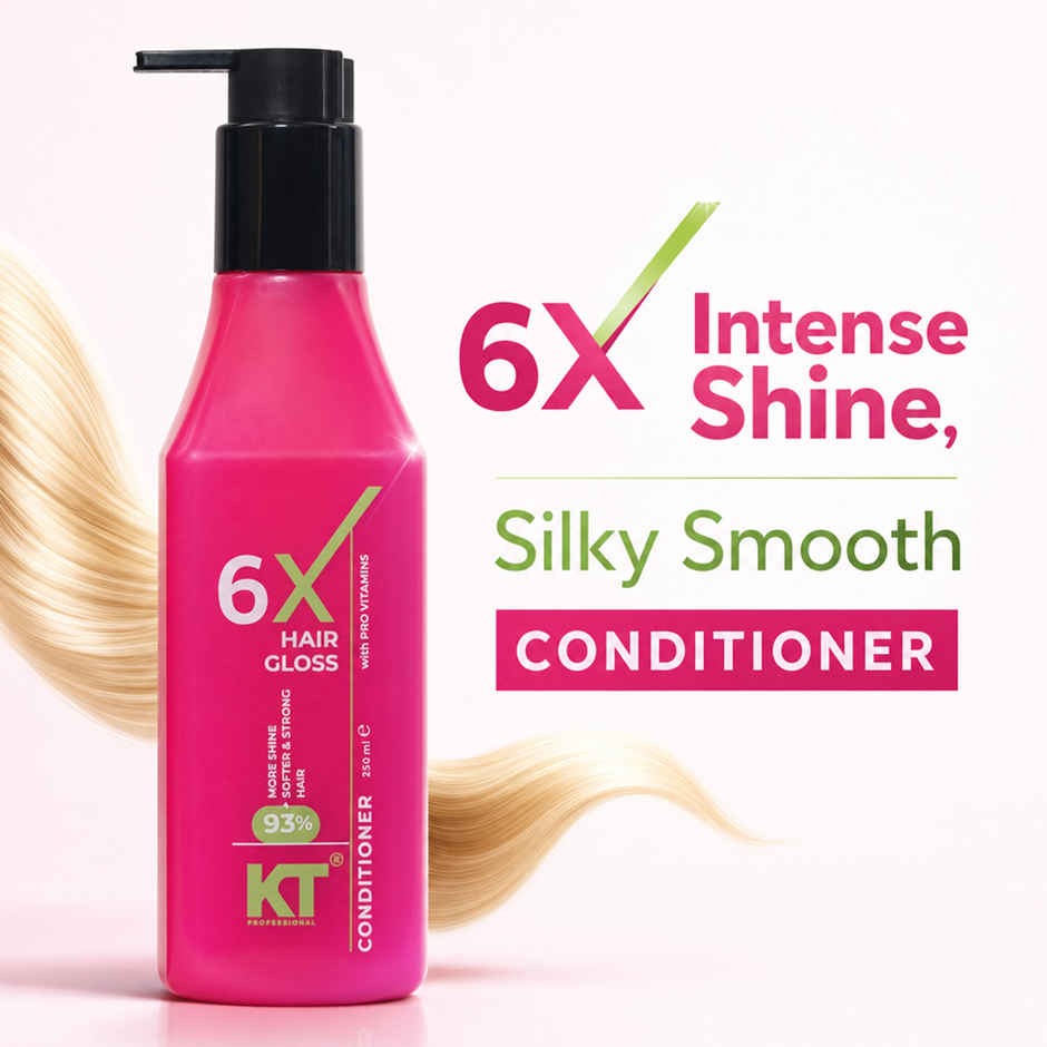 KT Professional 6X Hair Gloss Conditioner | Intense Shine & Smooth Hair with Pro-Vitamin