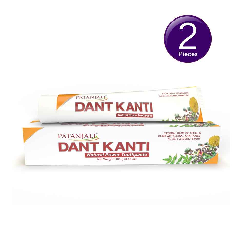 Patanjali Dant Kanti Natural Toothpaste Teeth Cleansers Paste For Strong Teeth and Gums Combo  
