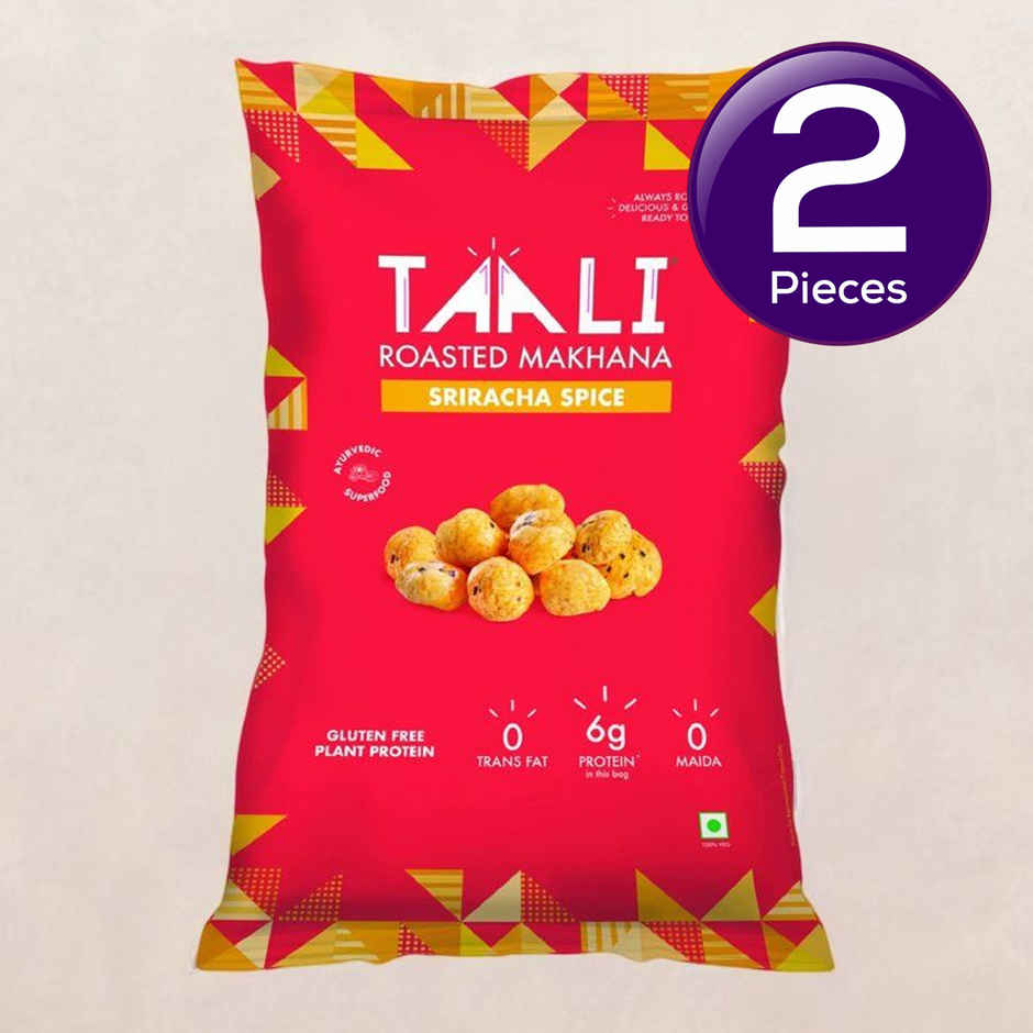Taali Roasted Makhana | Sriracha Spice | Protein Rich, Made In Olive Oil Combo