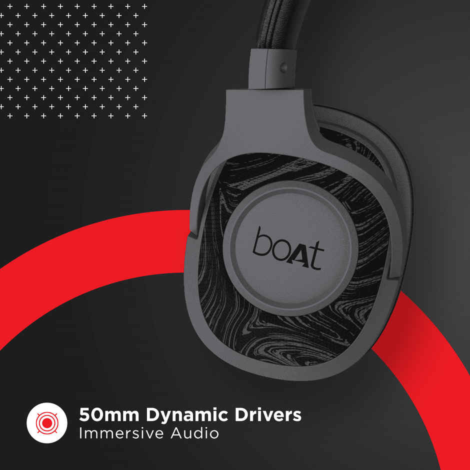 boAt Rockerz 550 Over Ear BT Headphones w/ 20H Playback, 50mm Drivers & BTv5.0 (Black)