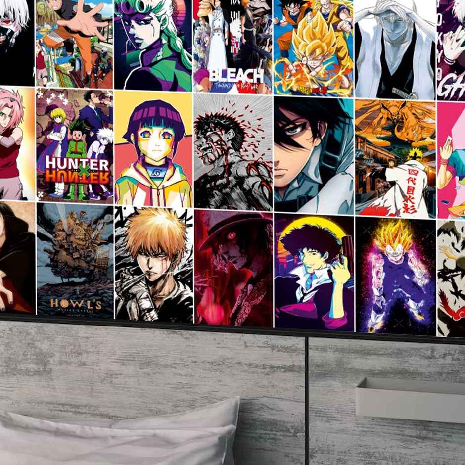 Paper Plane Design Anime Wall Posters Collage | Set of 120 | (4 Inch x 6 Inch) D13
