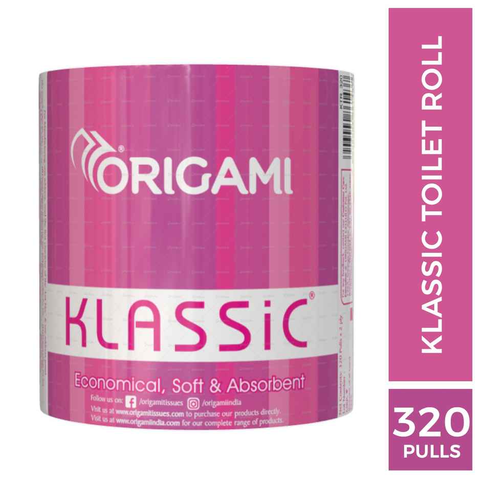 Origami Klassic 2 Ply Soft Toilet Tissue Roll | 320 Pulls
