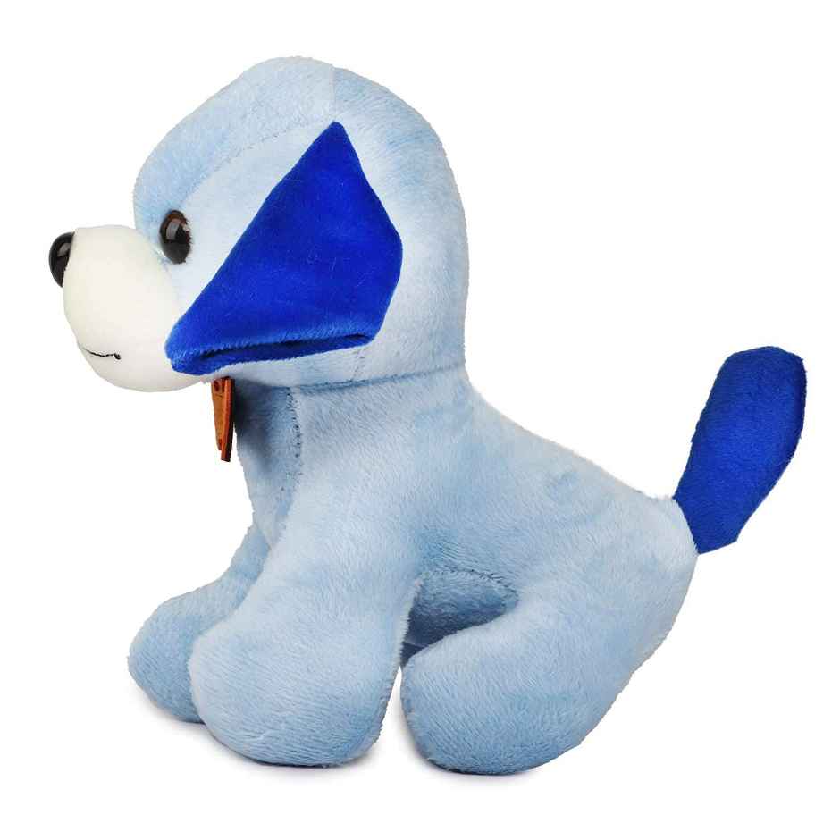 Webby Soft Animal Plush Standing Dog Toy 20cm, Blue