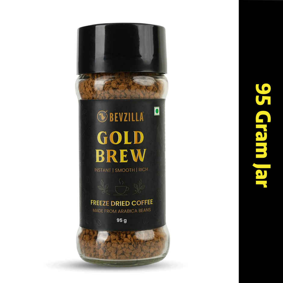 Bevzilla Gold Brew Freeze Dried Instant Smooth Rich Coffee Powder