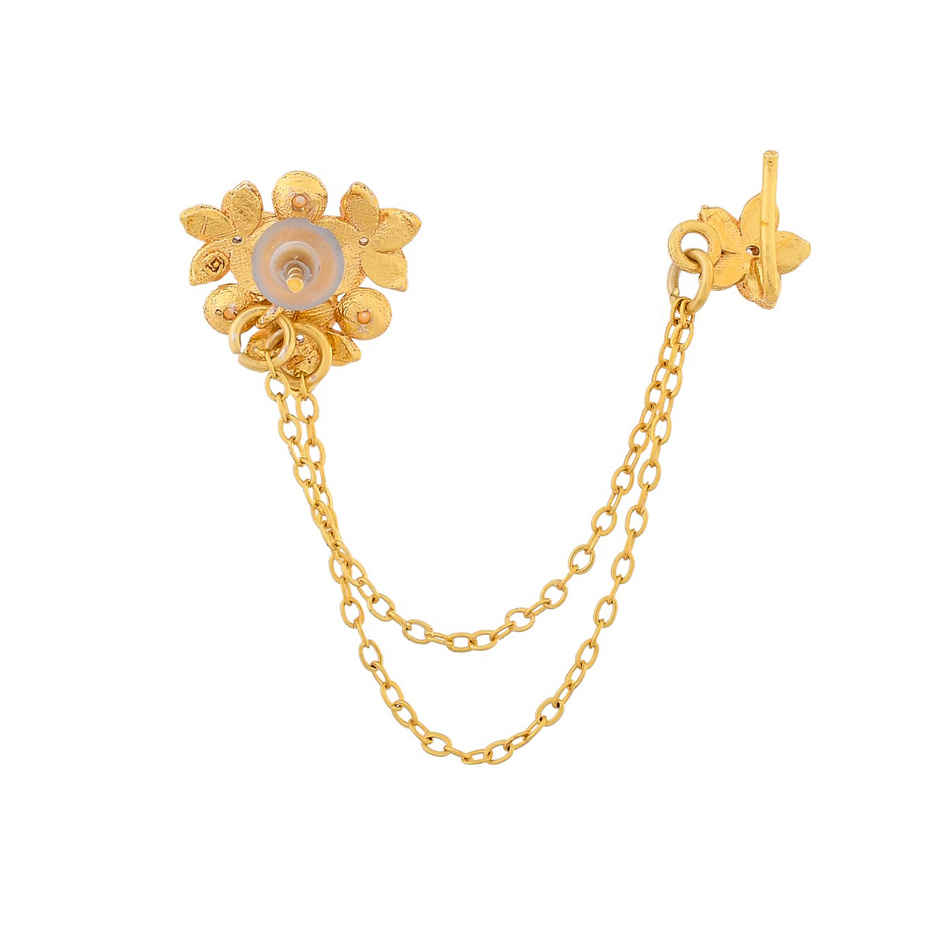 Voylla Hawaii Plumeria Pearl Bejoran Earrings