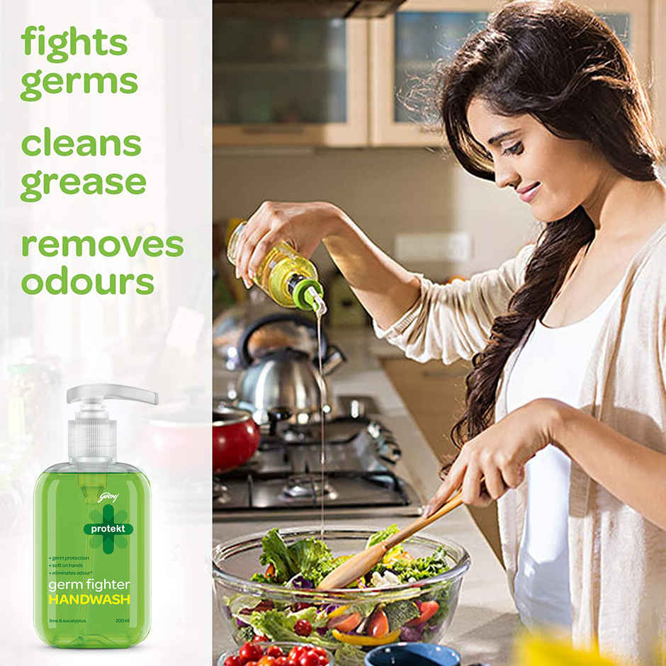 Godrej Protekt Germ Fighter Handwash Refill Pack - Lime & Eucalyptus