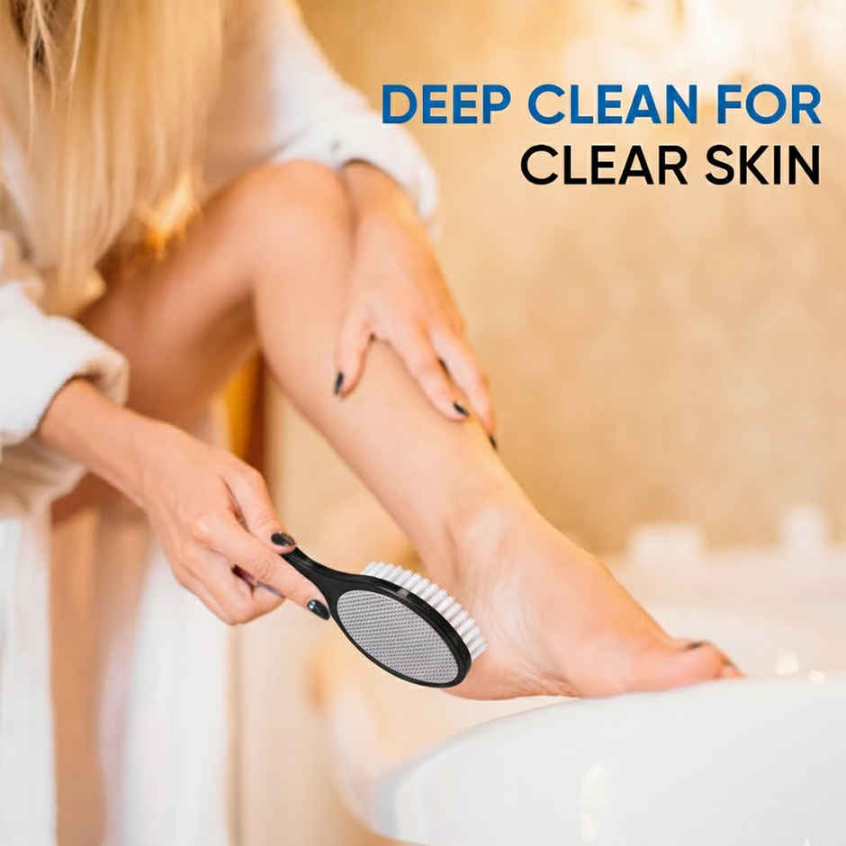 Midazzle 4in1 Foot Filer Pedicure Brush, Pumice Stone, Scrubber |MIFF5202 | Assorted