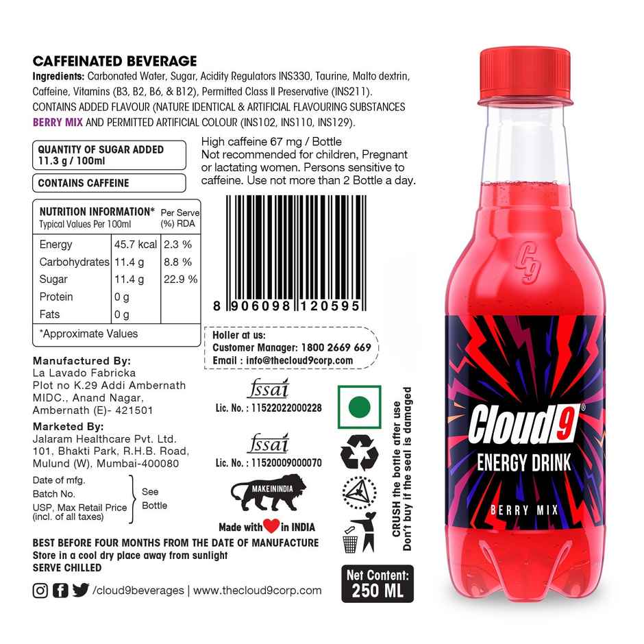 Cloud9 Beverages Berry Energy Drink