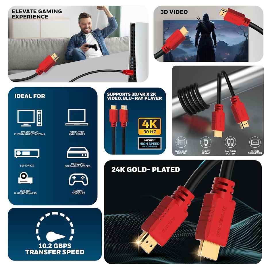 Honeywell Hdmi 2 Mtr With Ethernet