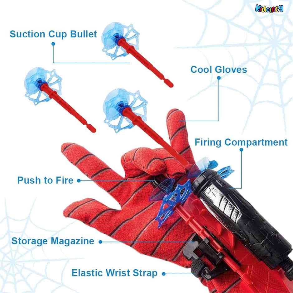 Kidology Spider Web Shooters for Kids, Spider Web Shooter,Spider Launcher Wrist Toys