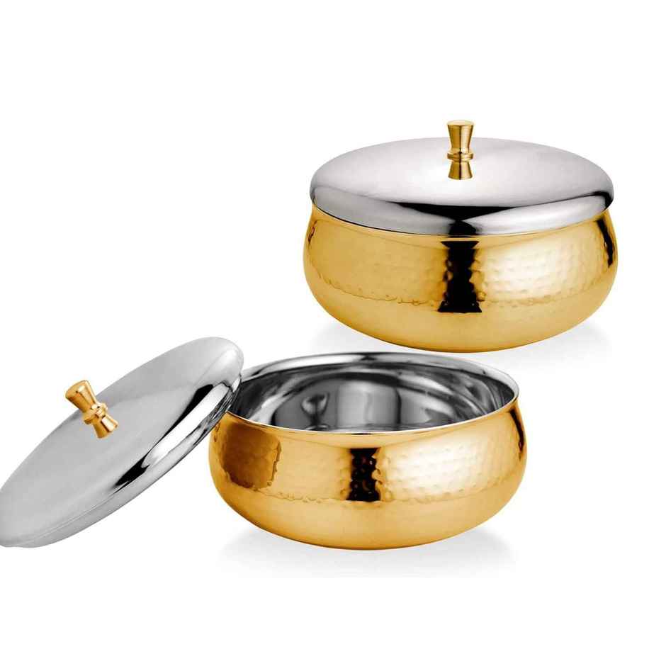 BAY6 Raga Serving Bowl - Serving Bowl - Gold - 800 ml