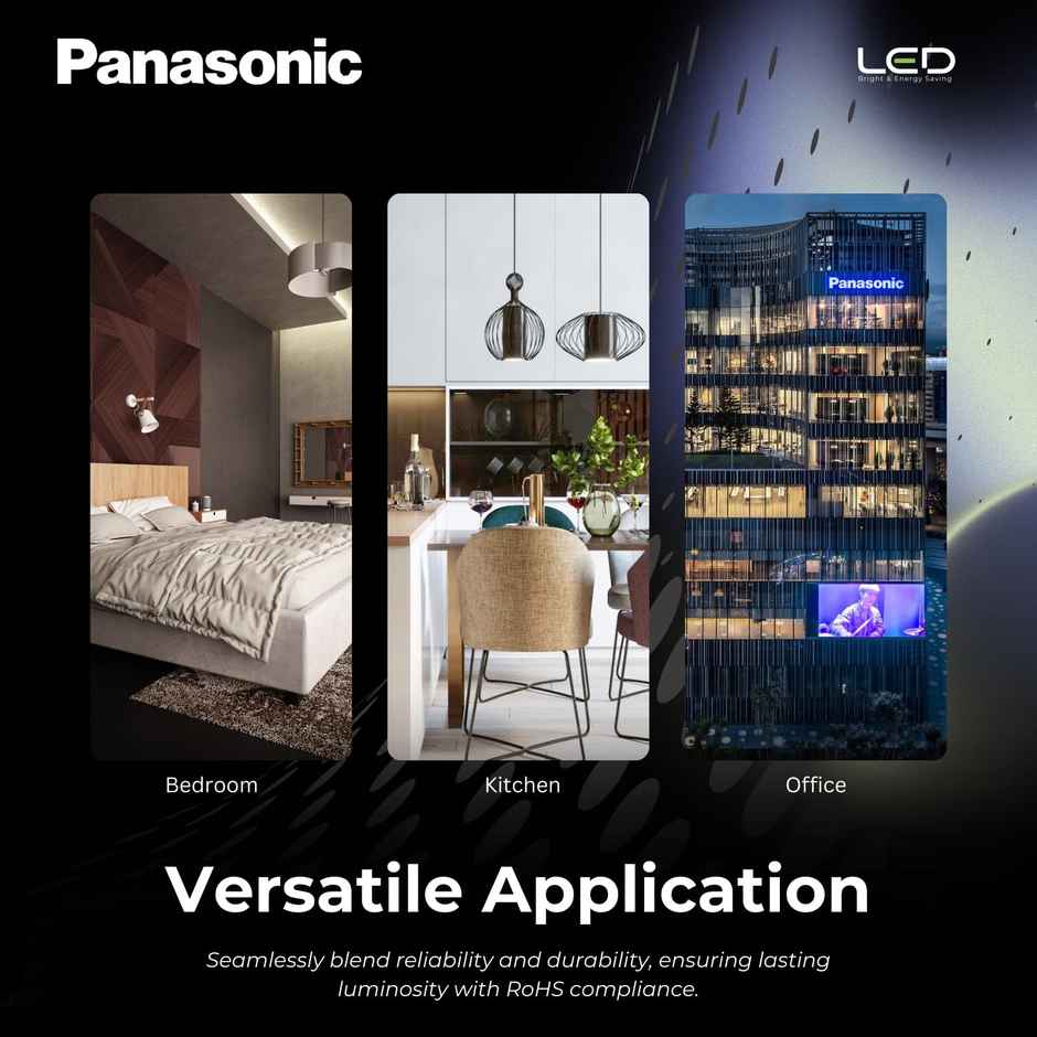 Panasonic 12W Led Bulb, Cool Daylight 6500K | B22 Base Holder