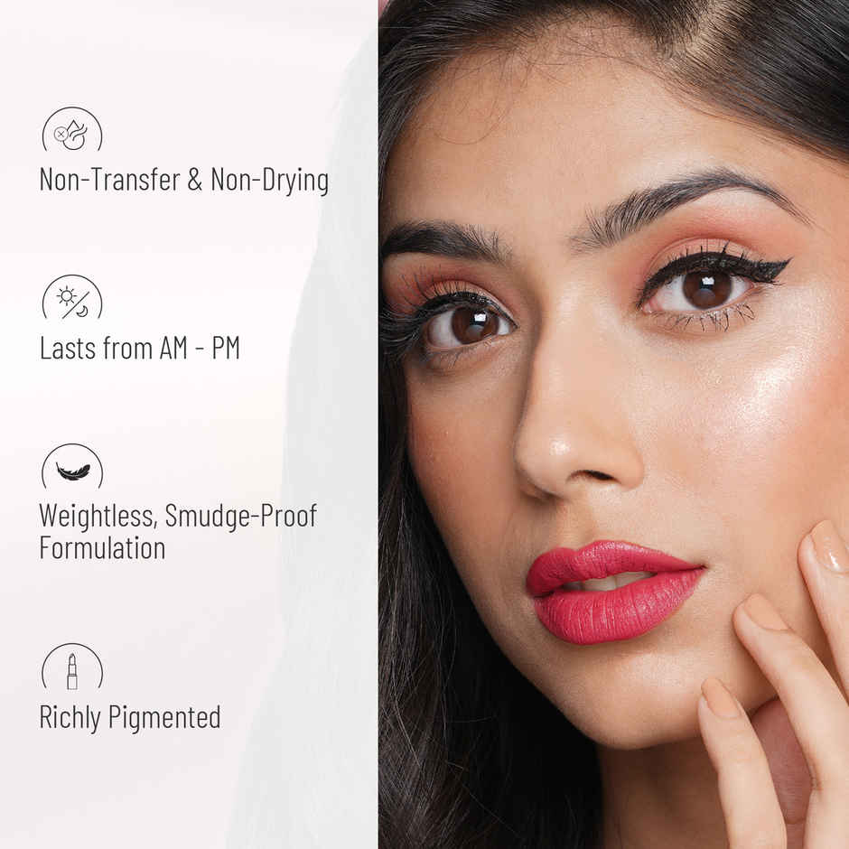 Swiss Beauty Non-Transfer Matte Lipstick | 01 Siren In Scarlet