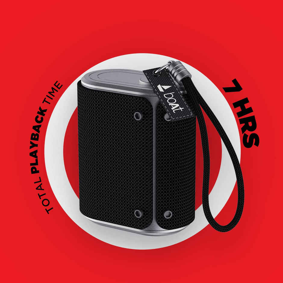 boAt Stone Grenade BT Speaker w/ 5W Sound | 7H Playtime & IPX6 Water Resistance | Charcoal Black