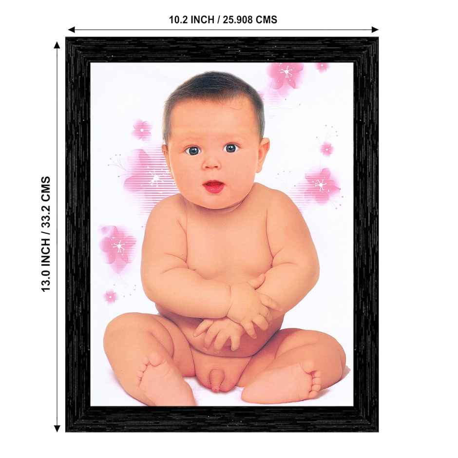 Indianara Cute Baby Painting With Fame, 10 x 13 inch - 6273BK